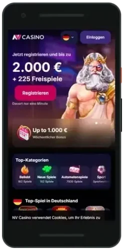 NVCasino Casino auf dem Handy