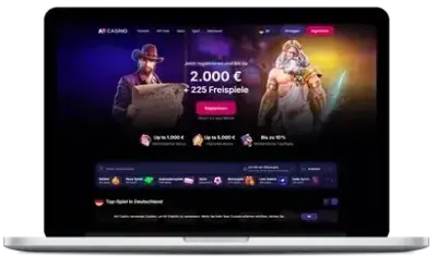 NVCasino Lobby am Laptop